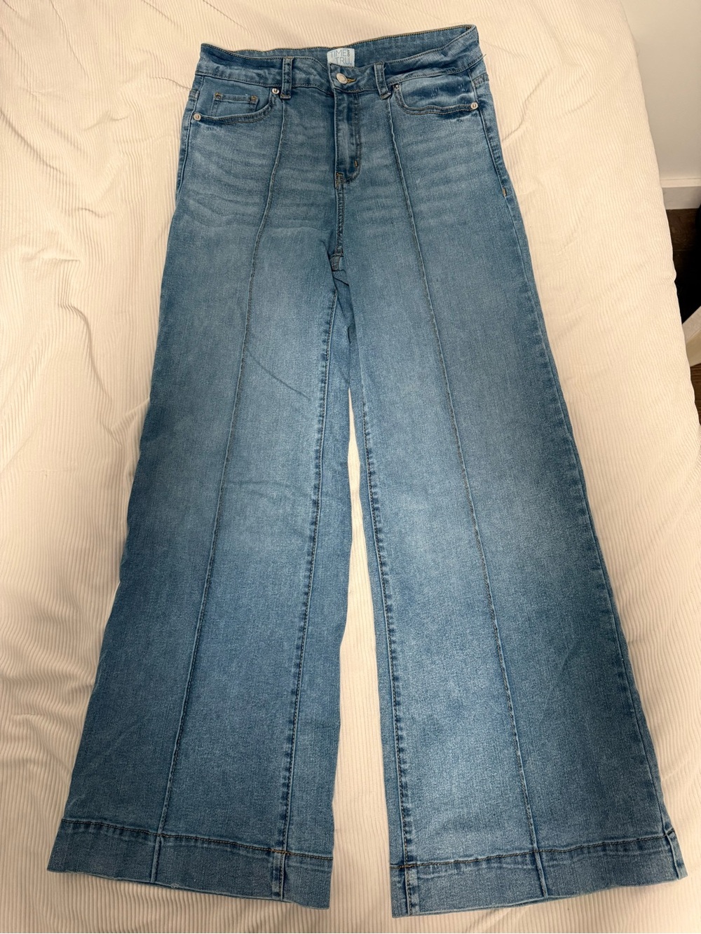 Time and Tru Light Blue High-Rise Wide Leg Jeans